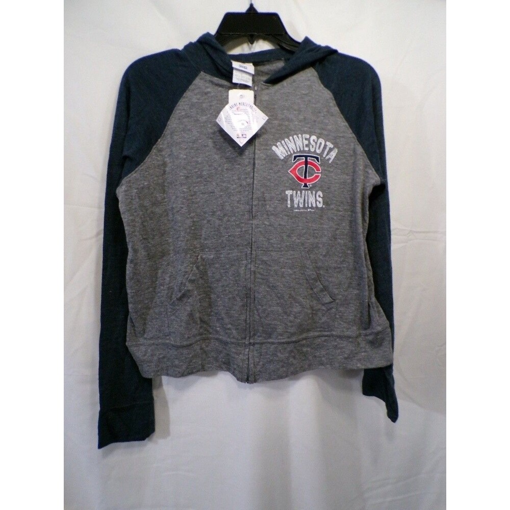 Campus Lifestyle Minnesota Twins Women's Full Zip Hoodie Sweatshirt L
